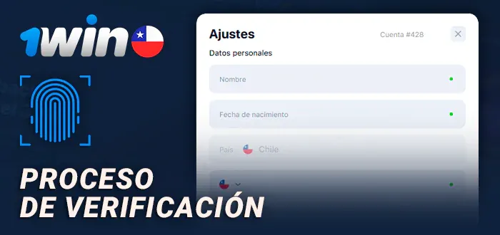 Proceso de verificación de datos personales en 1win
